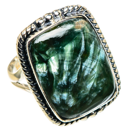 Seraphinite Rings handcrafted by Ana Silver Co - RING95947 - Photo 2