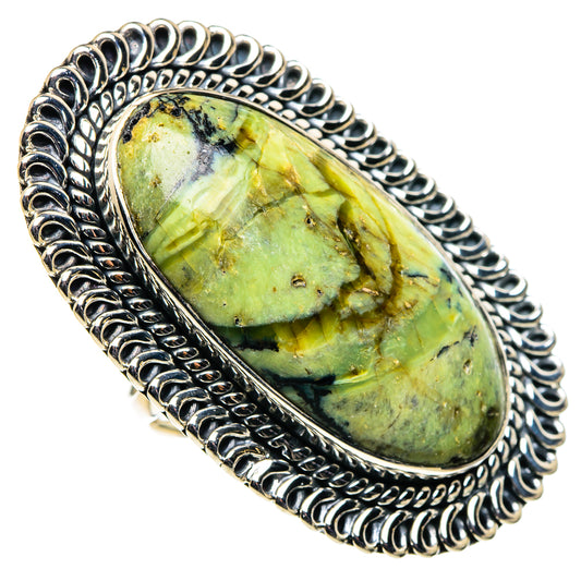 African Green Opal Rings handcrafted by Ana Silver Co - RING95955
