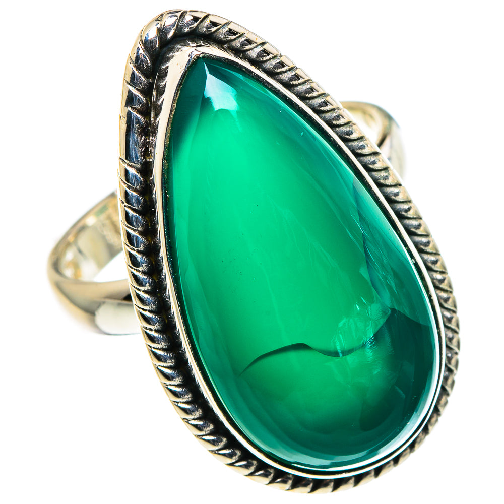 Green Onyx Rings handcrafted by Ana Silver Co - RING95958