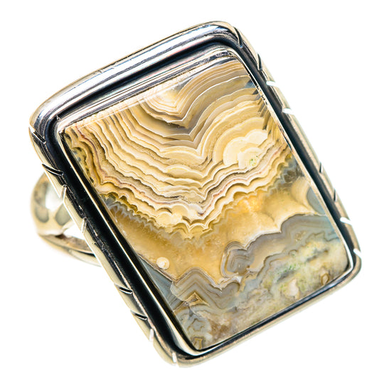 Laguna Lace Agate Rings handcrafted by Ana Silver Co - RING95981