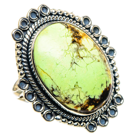 Lemon Chrysoprase Rings handcrafted by Ana Silver Co - RING95989