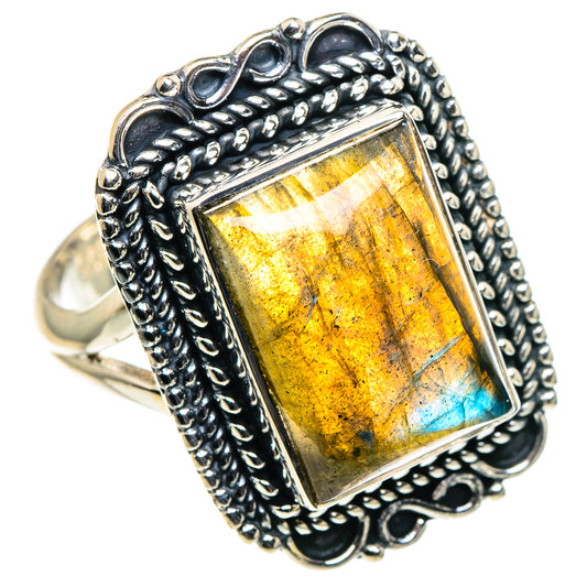 Labradorite Rings handcrafted by Ana Silver Co - RING95994