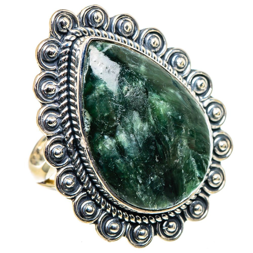 Seraphinite Rings handcrafted by Ana Silver Co - RING95998 - Photo 2