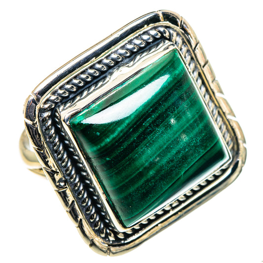 Malachite Rings handcrafted by Ana Silver Co - RING95999 - Photo 2