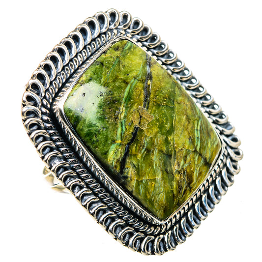 African Green Opal Rings handcrafted by Ana Silver Co - RING96002