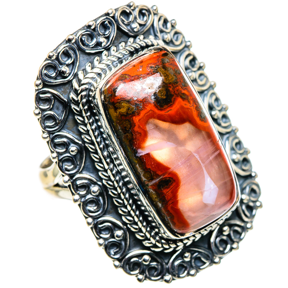 Morocco Agate Rings handcrafted by Ana Silver Co - RING96007