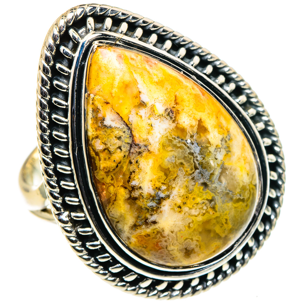 Plume Agate Rings handcrafted by Ana Silver Co - RING96010 - Photo 2