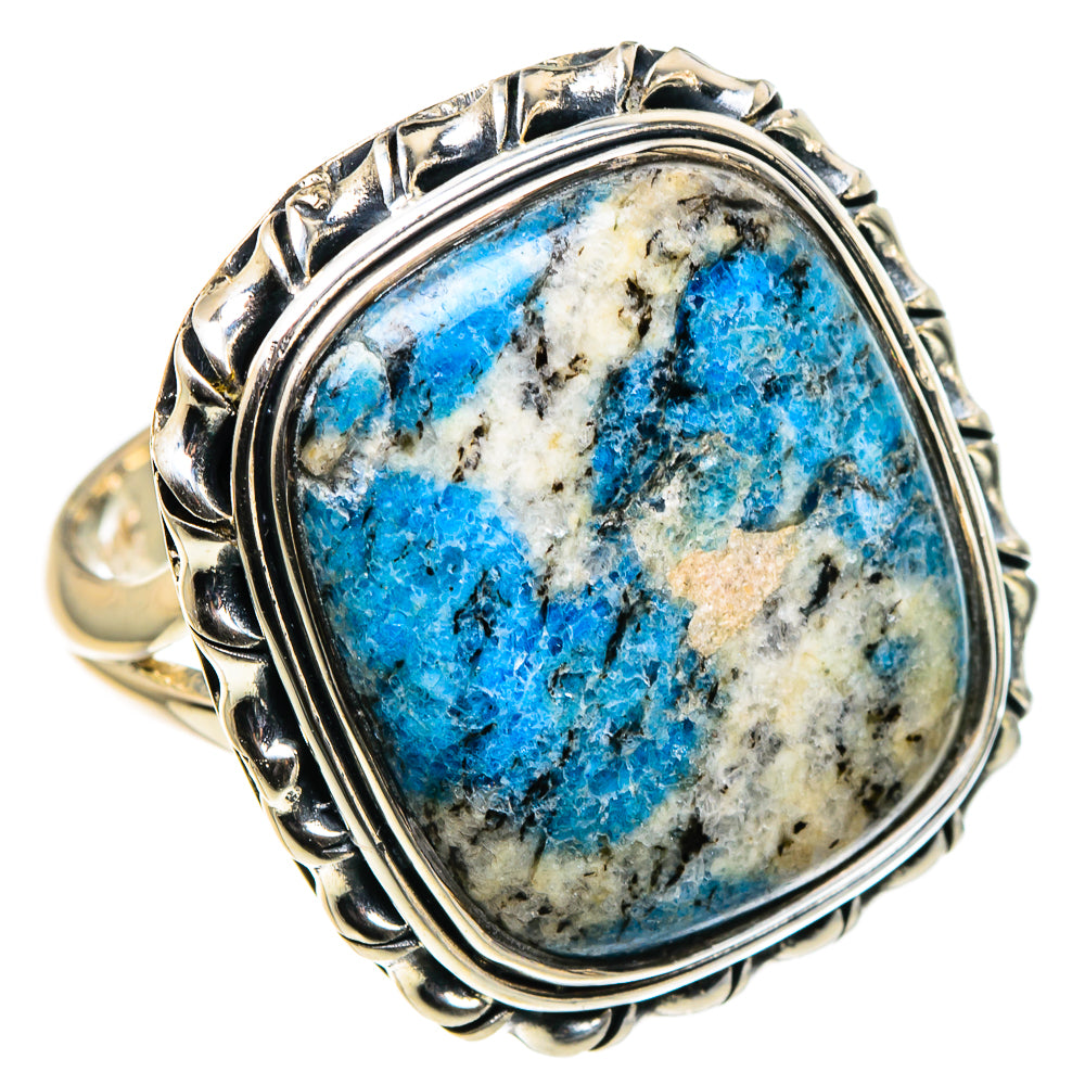 K2 Blue Azurite Rings handcrafted by Ana Silver Co - RING96030