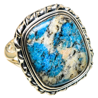 K2 Blue Azurite Rings handcrafted by Ana Silver Co - RING96030