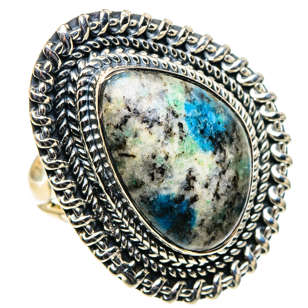 K2 Blue Azurite Rings handcrafted by Ana Silver Co - RING96034 - Photo 2
