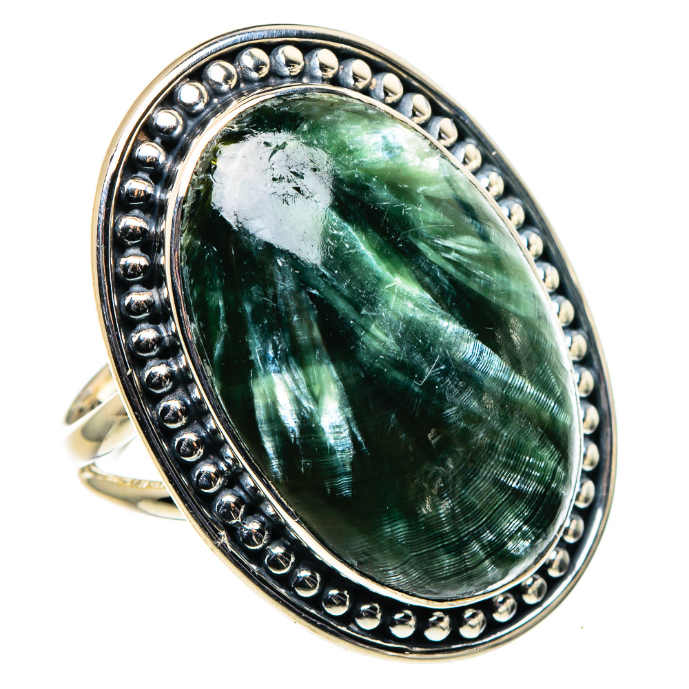 Seraphinite Rings handcrafted by Ana Silver Co - RING96037 - Photo 2