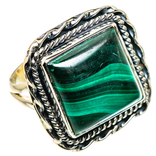 Malachite Rings handcrafted by Ana Silver Co - RING96039