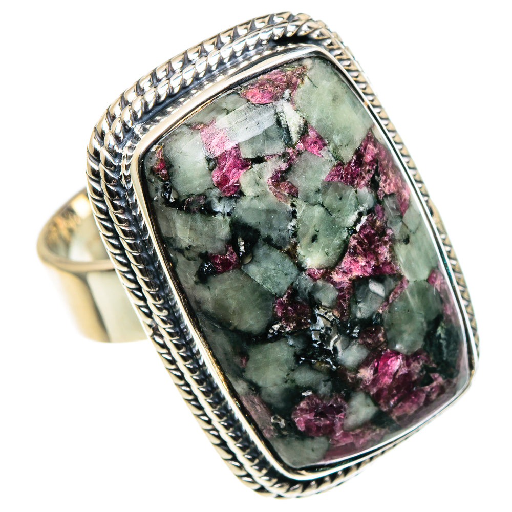 Russian Eudialyte Rings handcrafted by Ana Silver Co - RING96058