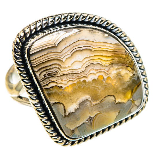Laguna Lace Agate Rings handcrafted by Ana Silver Co - RING96061 - Photo 2