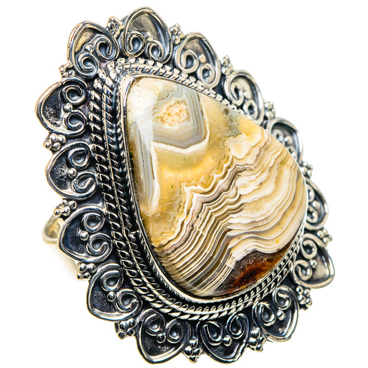 Laguna Lace Agate Rings handcrafted by Ana Silver Co - RING96062