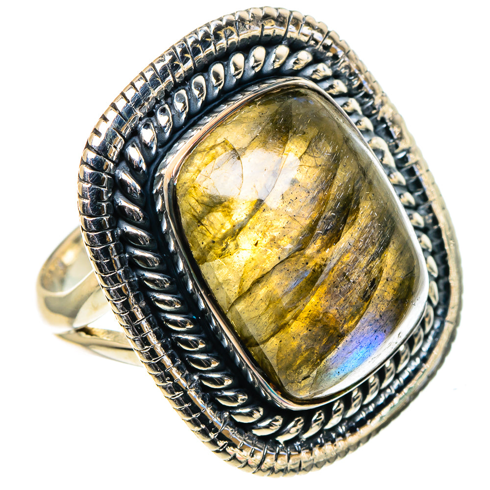Labradorite Rings handcrafted by Ana Silver Co - RING96071 - Photo 2