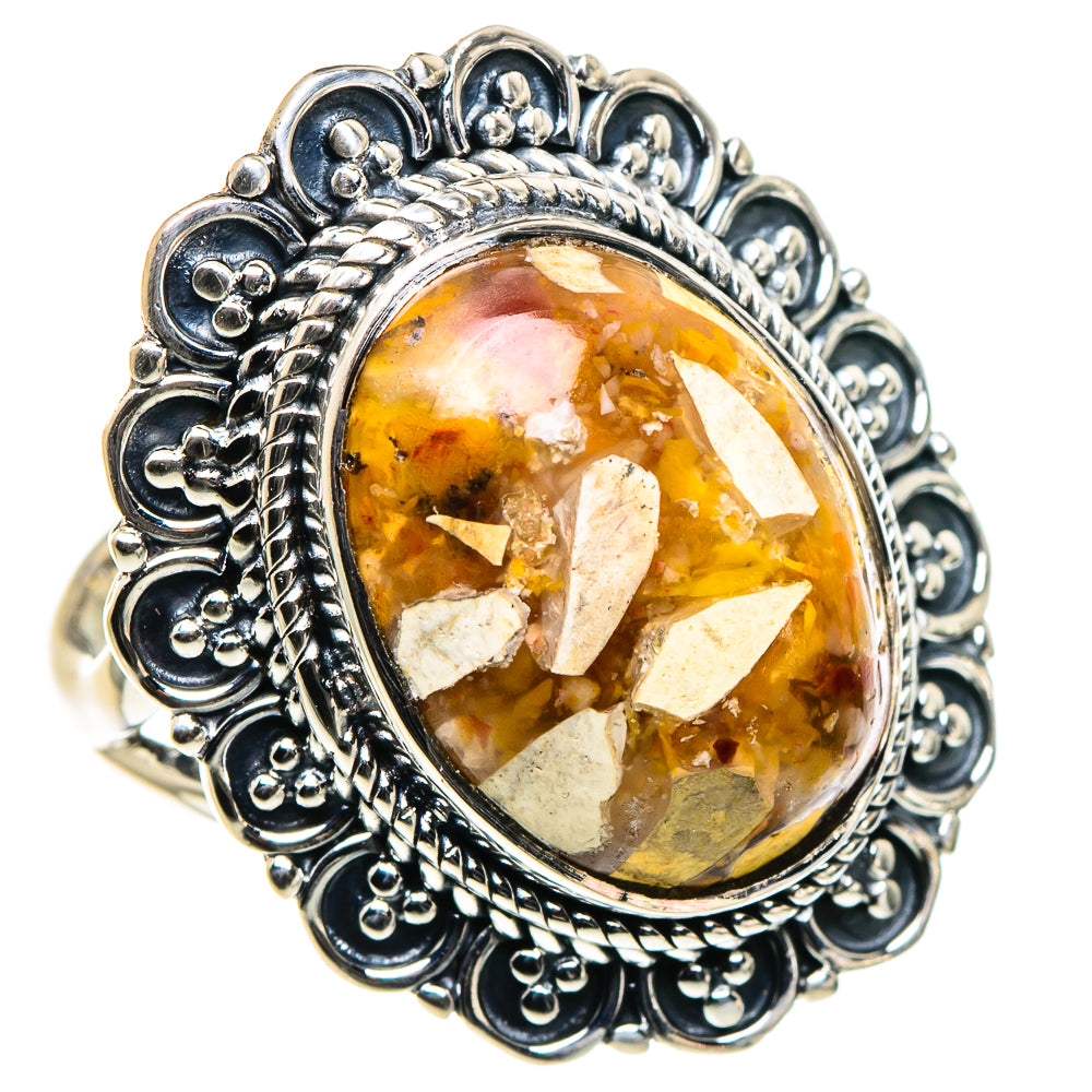 Brecciated Mookaite Rings handcrafted by Ana Silver Co - RING96093 - Photo 2