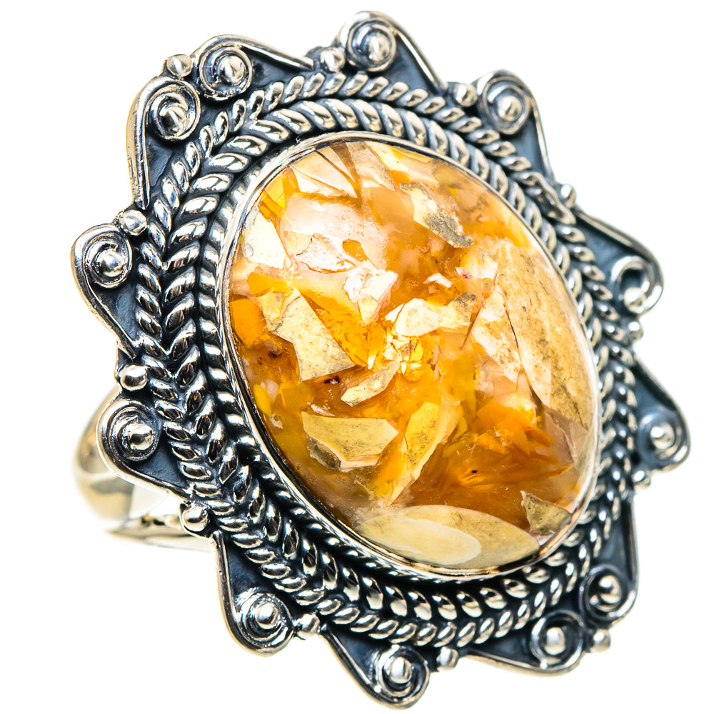 Brecciated Mookaite Rings handcrafted by Ana Silver Co - RING96094
