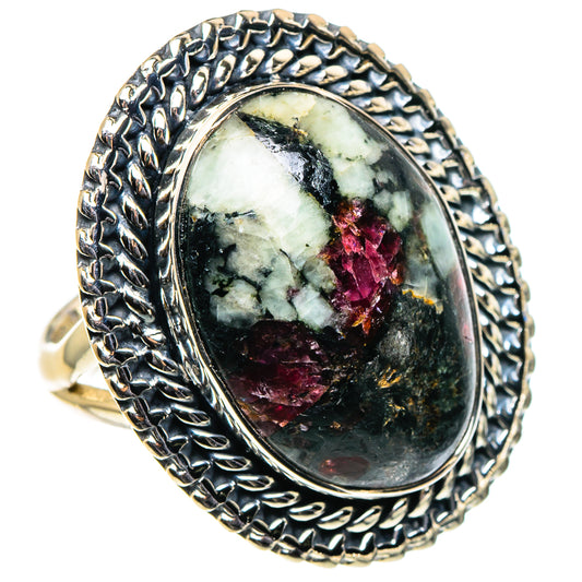 Russian Eudialyte Rings handcrafted by Ana Silver Co - RING96097