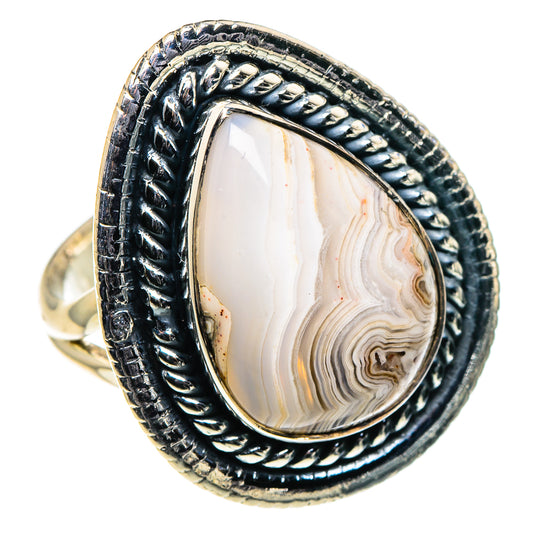 Laguna Lace Agate Rings handcrafted by Ana Silver Co - RING96105 - Photo 2