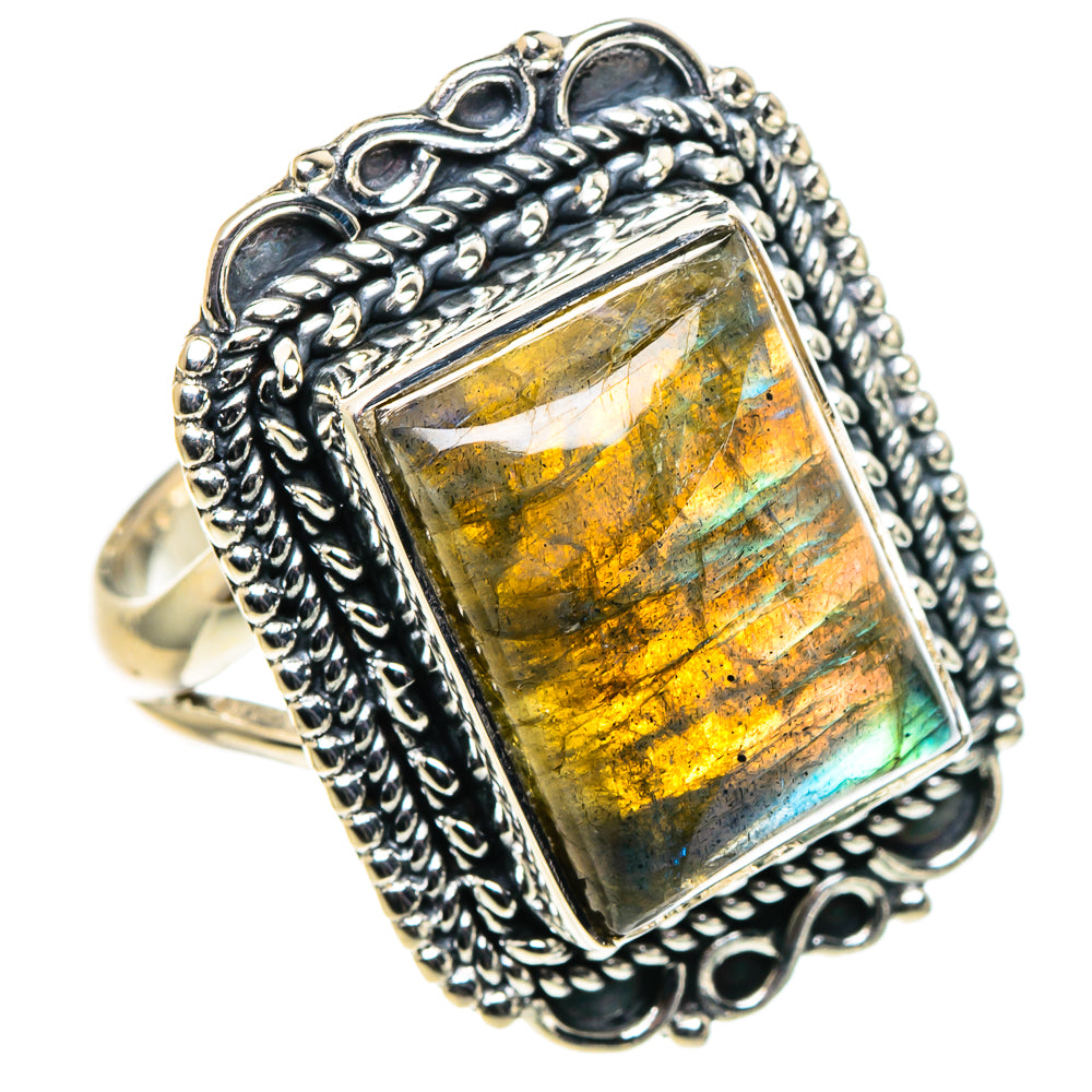 Labradorite Rings handcrafted by Ana Silver Co - RING96109