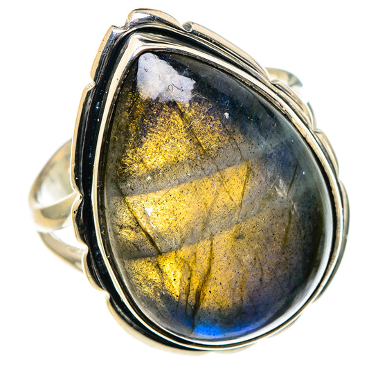 Labradorite Rings handcrafted by Ana Silver Co - RING96110