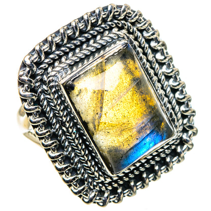 Labradorite Rings handcrafted by Ana Silver Co - RING96112 - Photo 2