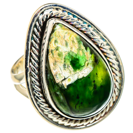 Australian Green Opal Rings handcrafted by Ana Silver Co - RING96114