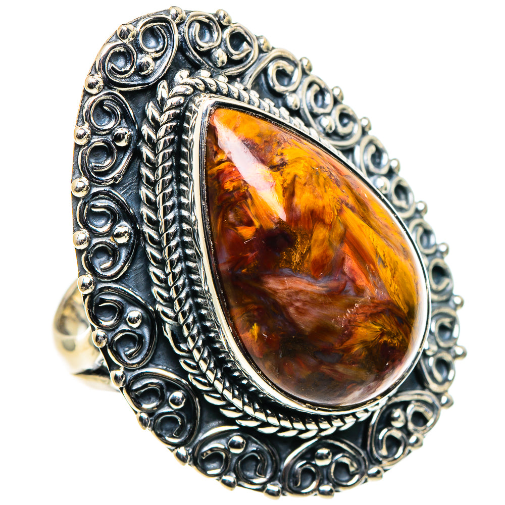 Golden Pietersite Rings handcrafted by Ana Silver Co - RING96124 - Photo 2