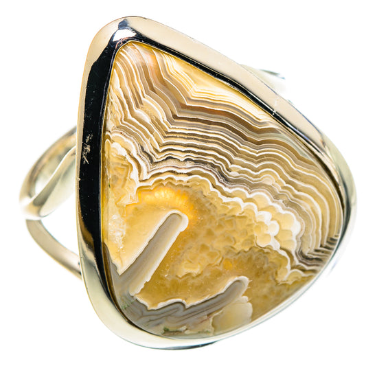 Laguna Lace Agate Rings handcrafted by Ana Silver Co - RING96135