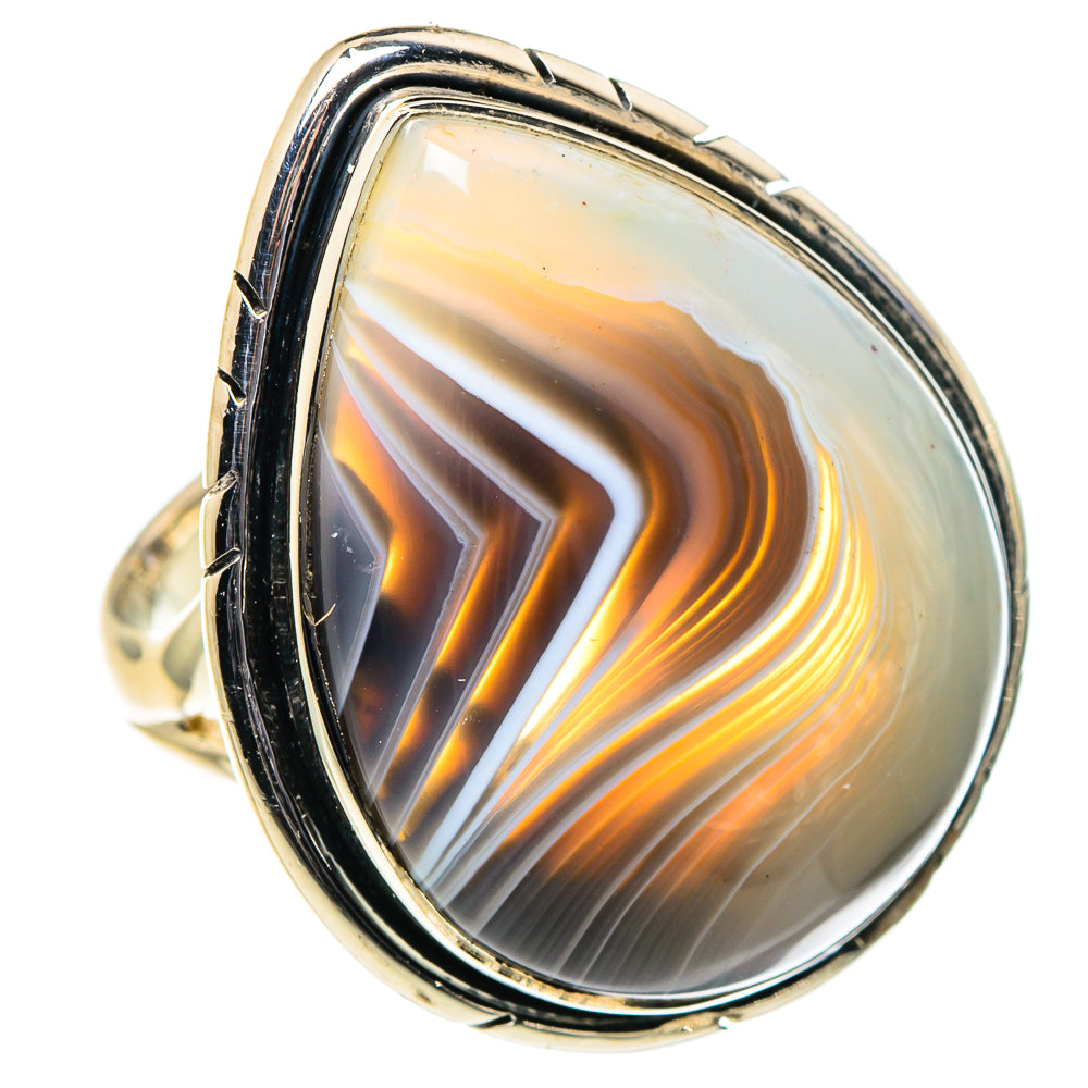 Botswana Agate Rings handcrafted by Ana Silver Co - RING96161