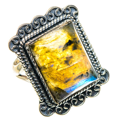 Labradorite Rings handcrafted by Ana Silver Co - RING96183