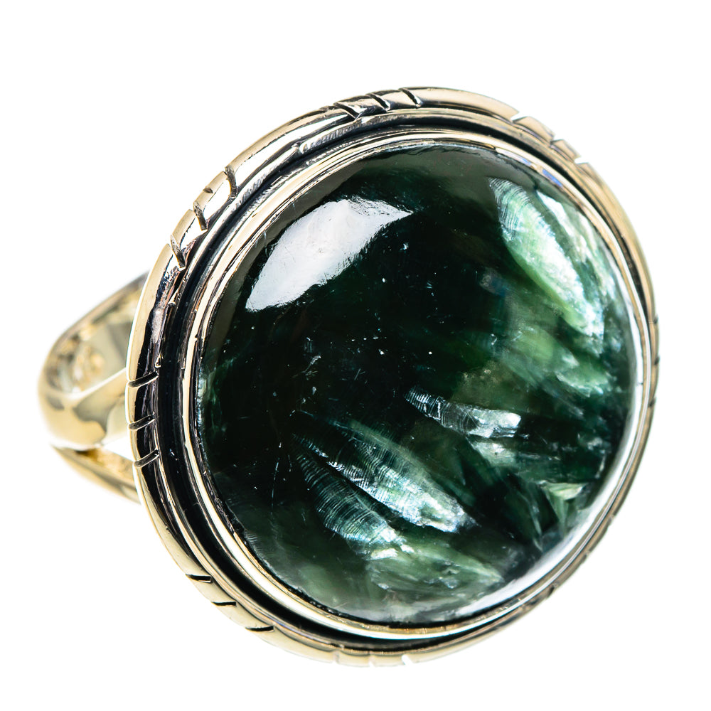 Seraphinite Rings handcrafted by Ana Silver Co - RING96187 - Photo 2