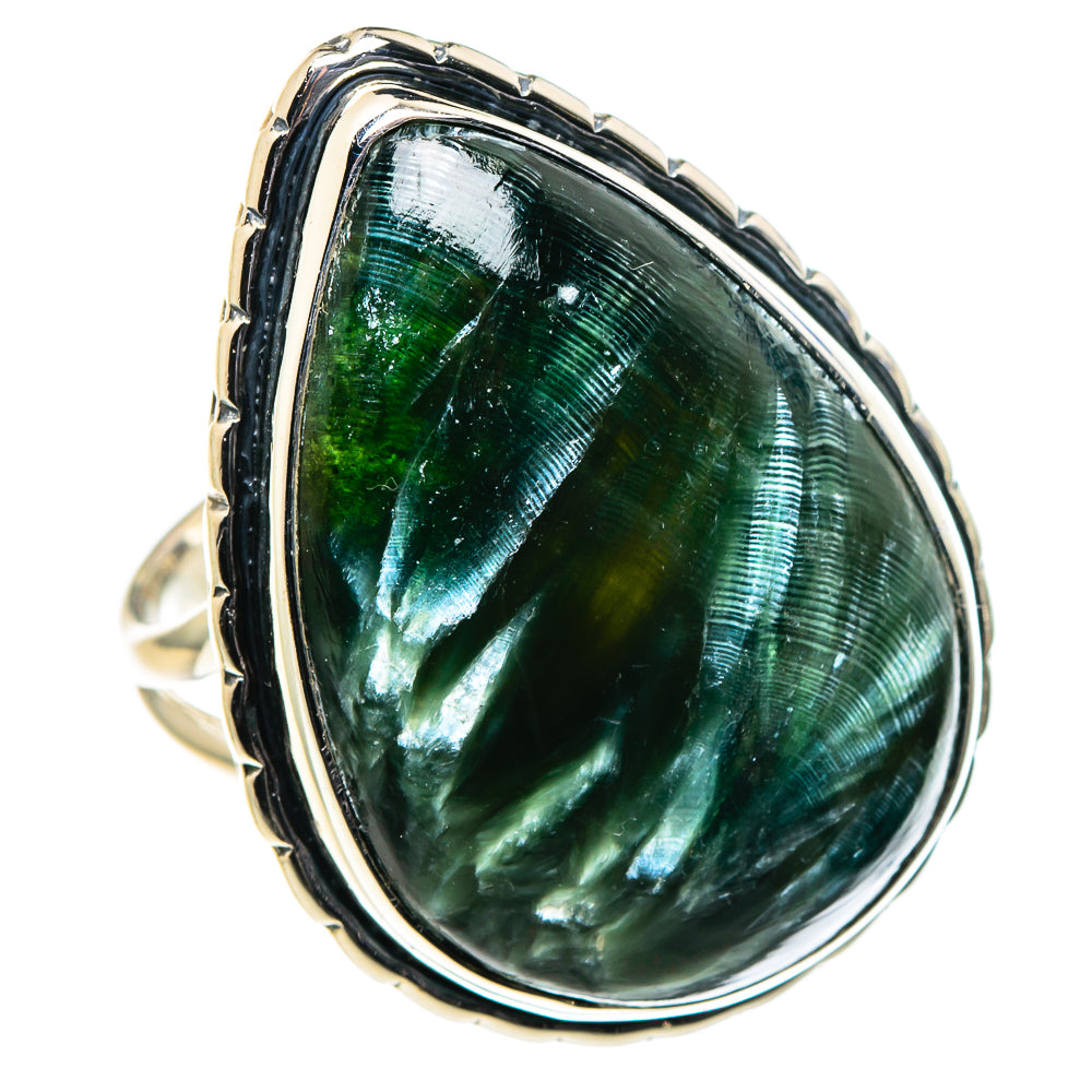 Seraphinite Rings handcrafted by Ana Silver Co - RING96188 - Photo 2