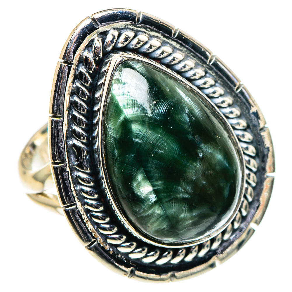 Seraphinite Rings handcrafted by Ana Silver Co - RING96191 - Photo 2