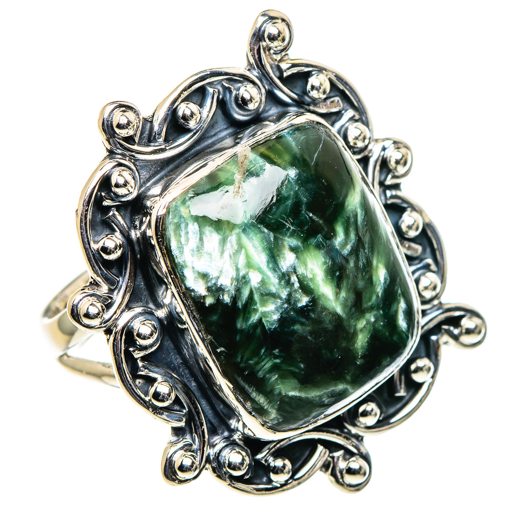 Seraphinite Rings handcrafted by Ana Silver Co - RING96192