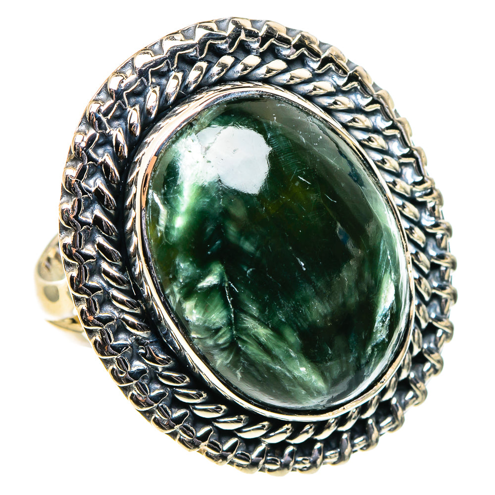 Seraphinite Rings handcrafted by Ana Silver Co - RING96193 - Photo 2