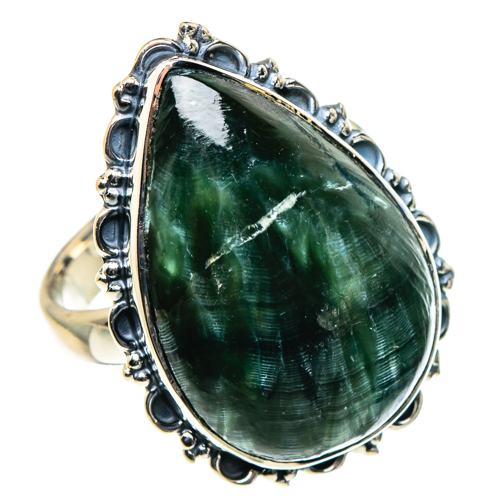 Seraphinite Rings handcrafted by Ana Silver Co - RING96217 - Photo 2