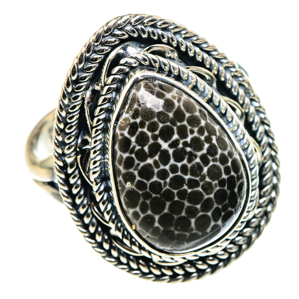 Stingray Coral Rings handcrafted by Ana Silver Co - RING96234