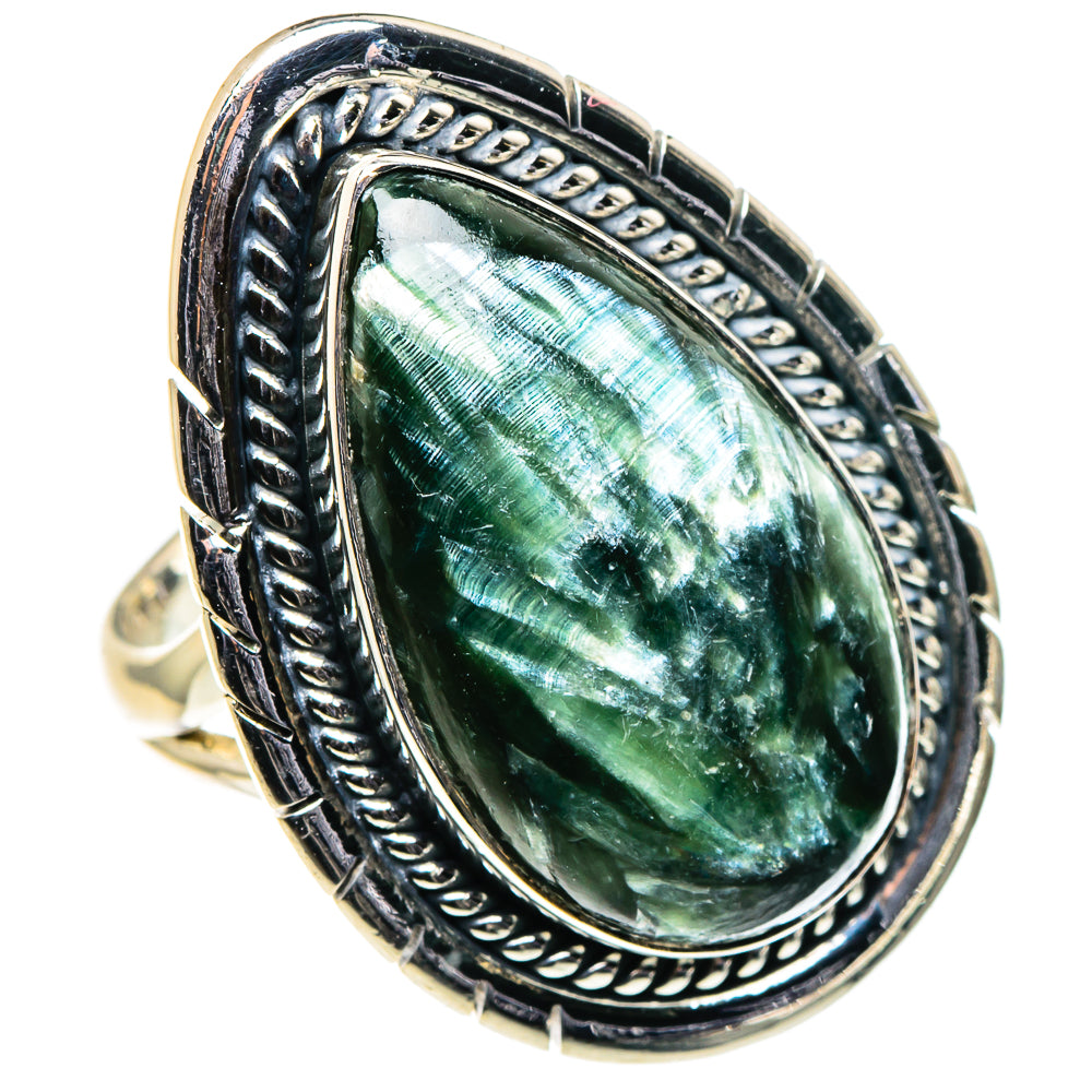 Seraphinite Rings handcrafted by Ana Silver Co - RING96241 - Photo 2