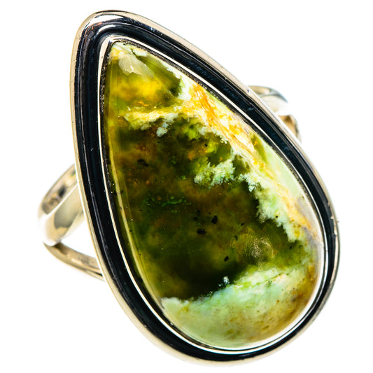 Australian Green Opal Rings handcrafted by Ana Silver Co - RING96244