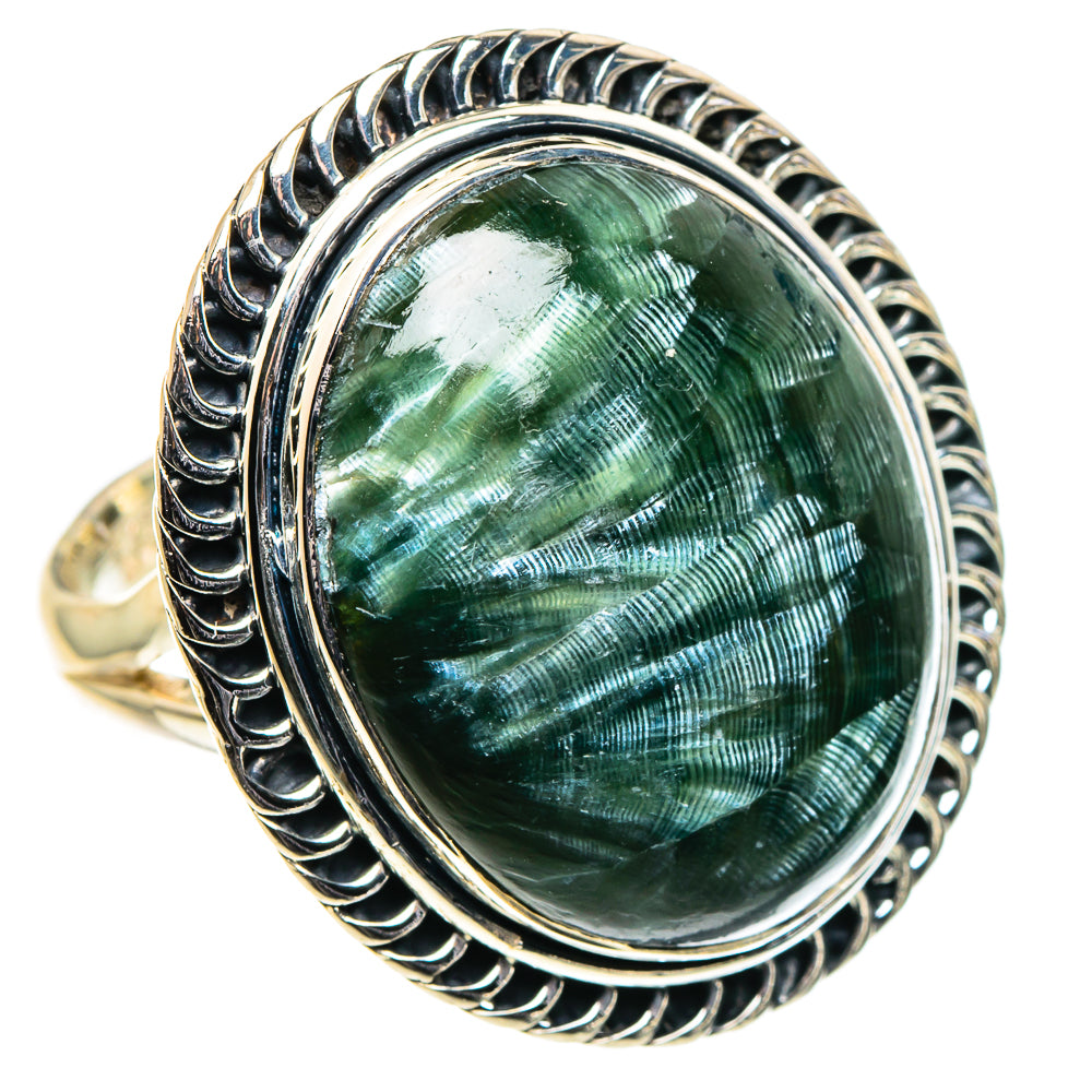 Seraphinite Rings handcrafted by Ana Silver Co - RING96245 - Photo 2