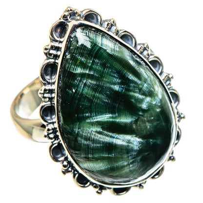 Seraphinite Rings handcrafted by Ana Silver Co - RING96246 - Photo 2