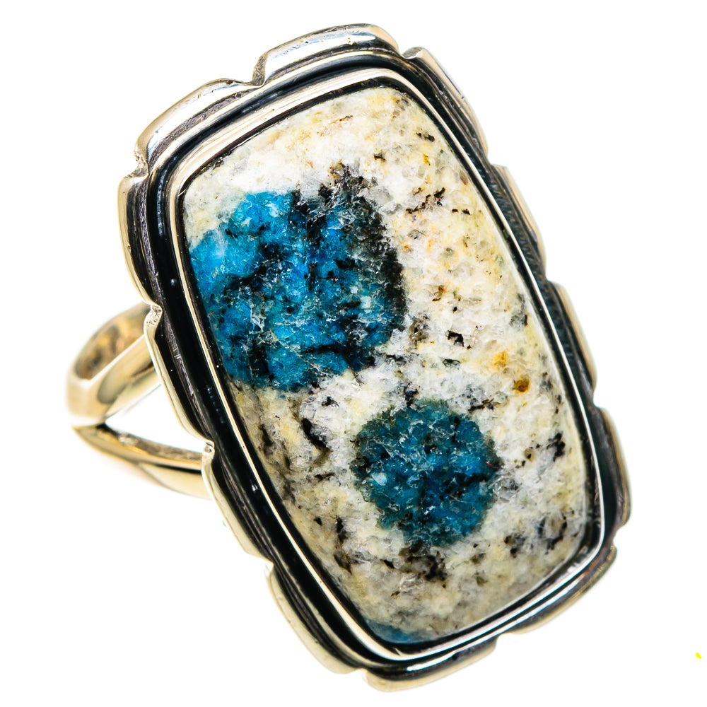 K2 Blue Azurite Rings handcrafted by Ana Silver Co - RING96262