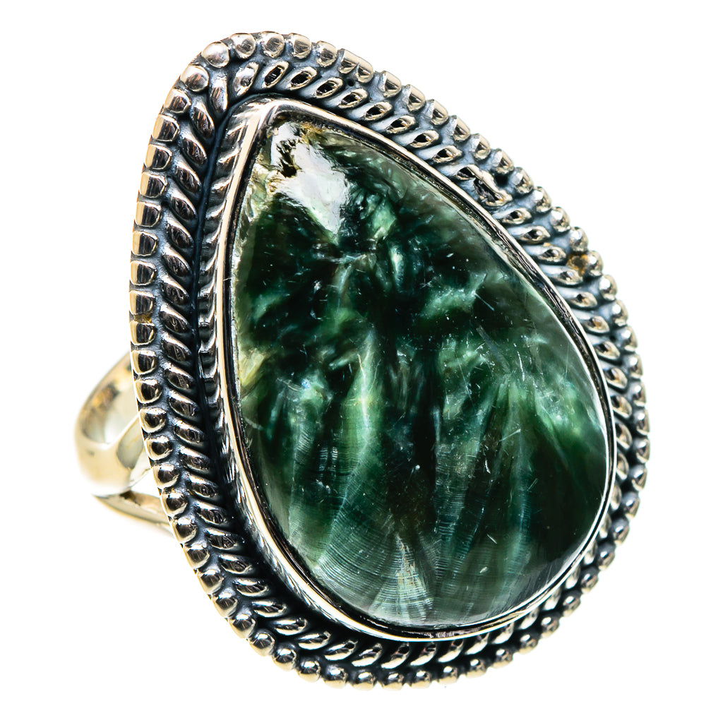 Seraphinite Rings handcrafted by Ana Silver Co - RING96263 - Photo 2