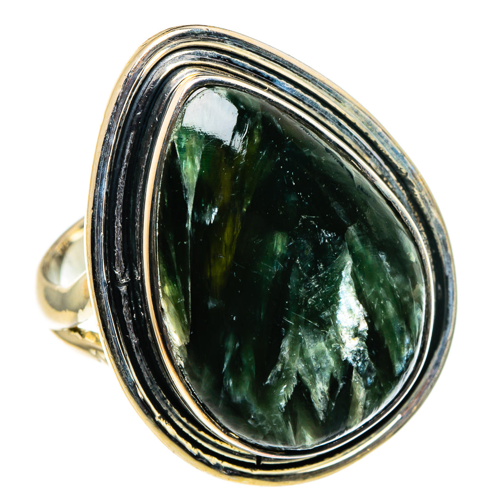 Seraphinite Rings handcrafted by Ana Silver Co - RING96266 - Photo 2