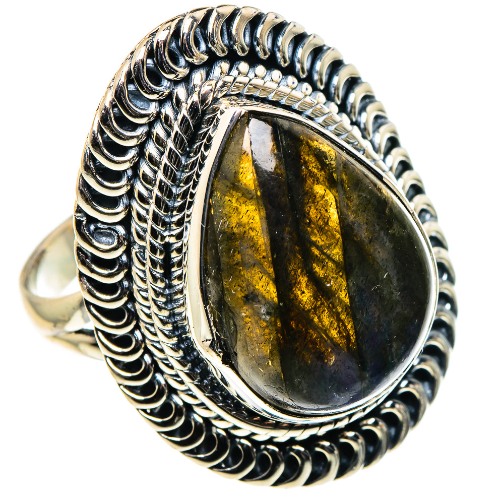 Labradorite Rings handcrafted by Ana Silver Co - RING96275
