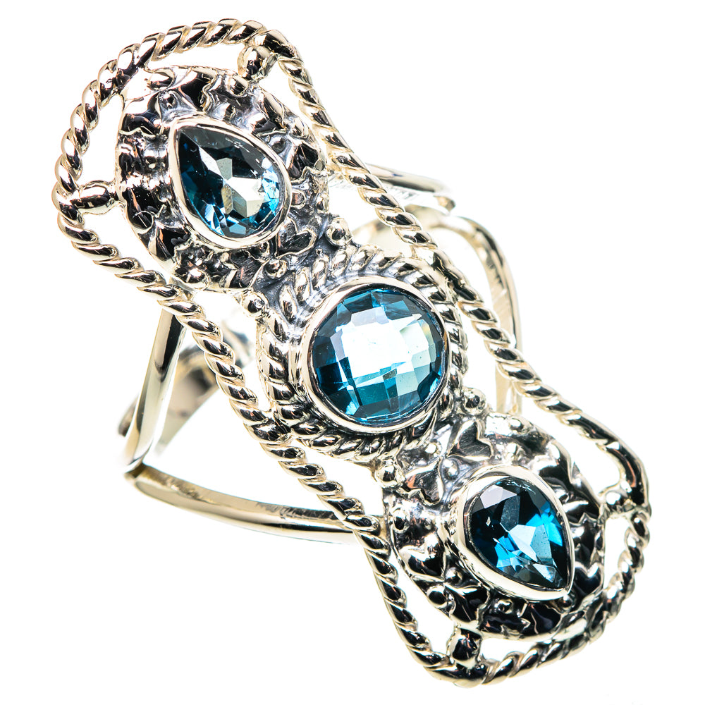 Blue Topaz Rings handcrafted by Ana Silver Co - RING96311