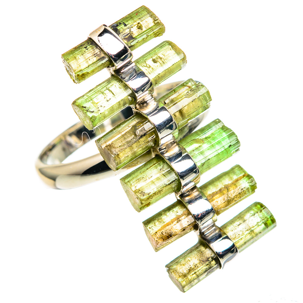 Green Tourmaline Rings handcrafted by Ana Silver Co - RING96315