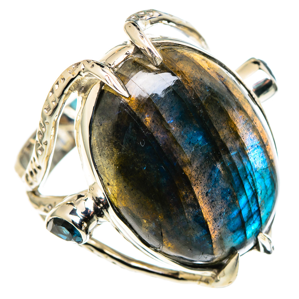 Labradorite, Amethyst Rings handcrafted by Ana Silver Co - RING96334